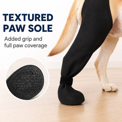 Adjustable Dog Rear Leg Recovery Sleeve with Paw Cover
