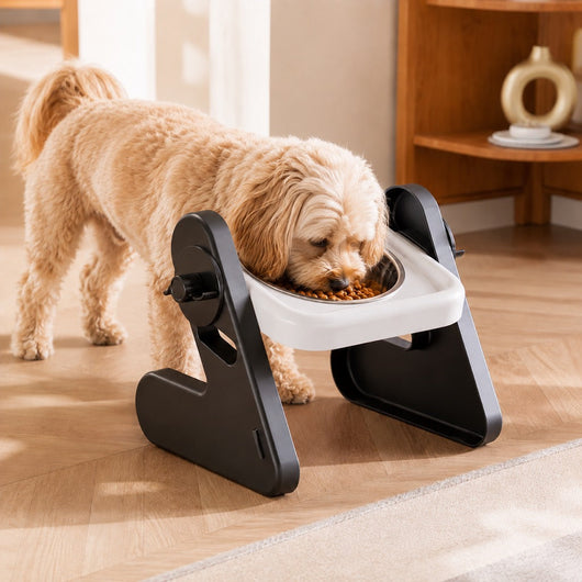 Komavic Elevated Pet Bowls Adjustable Feeding Stand