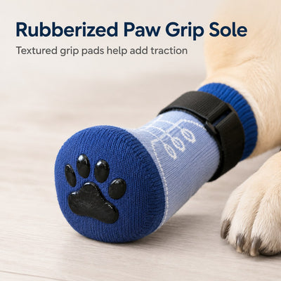 Komavic French Bulldog Non-Slip Socks Indoor Grip 4-Pack