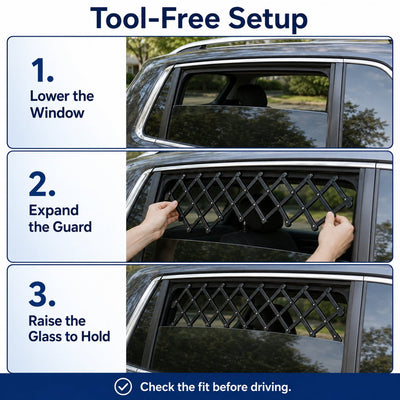 Komavic Expandable Dog Car Window Guard