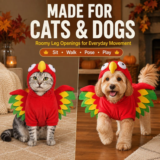 Komavic Halloween Turkey Costume for Dogs & Cats