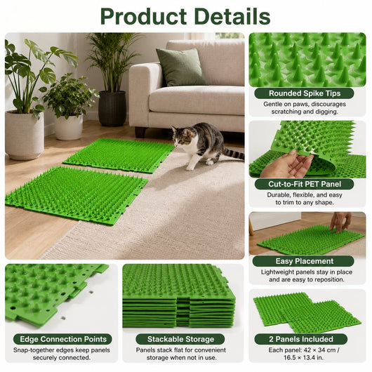 Green Cat Deterrent Mat