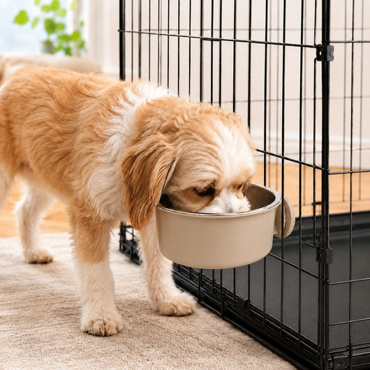 Komavic Crate-Mounted Stainless Steel Pet Bowl