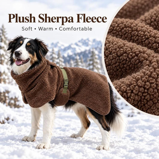 Komavic Sherpa Fleece Dog Winter Coat