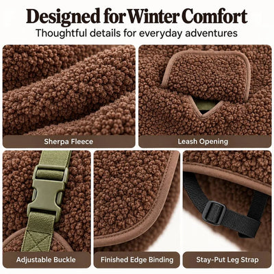 Komavic Sherpa Fleece Dog Winter Coat