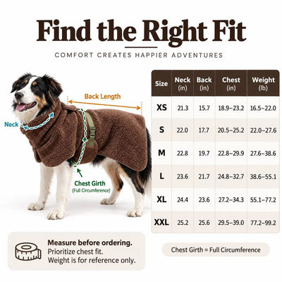 Komavic Sherpa Fleece Dog Winter Coat