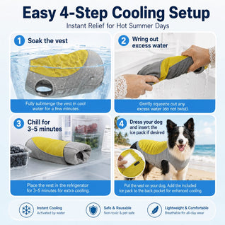 Komavic Dog Cooling Vest Water-Activated Summer Relief