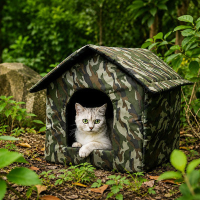 Komavic Outdoor Cat House Weather-Resistant Shelter