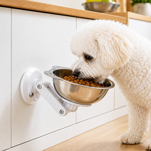 Komavic Wall-Mounted Pet Bowl No-Drill Elevated Feeding