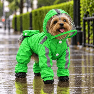 Komavic 4-Paw Dog Raincoat: Dry & Visible on Every Walk