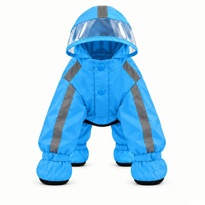 Komavic 4-Paw Dog Raincoat: Dry & Visible on Every Walk