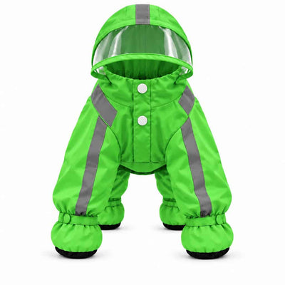 Komavic 4-Paw Dog Raincoat: Dry & Visible on Every Walk