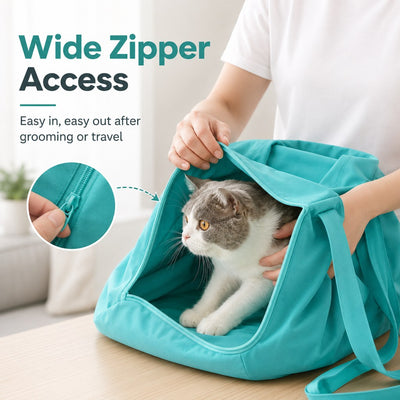 Cat Grooming Bag – Soft Restraint Carrier for Vet Visits & Nail Trimming