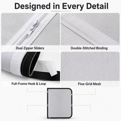 Komavic Pet Mesh Door Barrier Zippered Indoor Gate