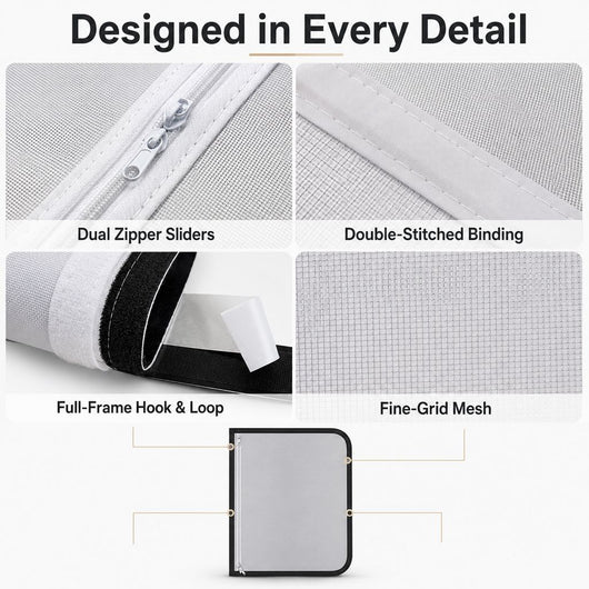 Komavic Pet Mesh Door Barrier Zippered Indoor Gate