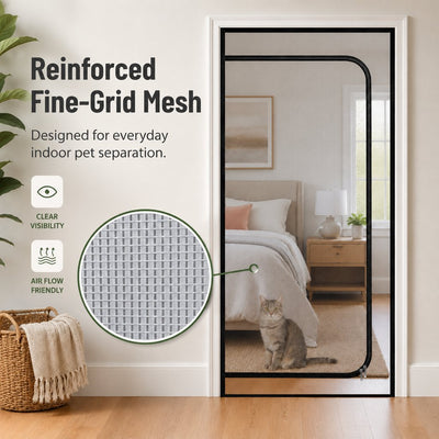 Komavic Pet Mesh Door Barrier Zippered Indoor Gate